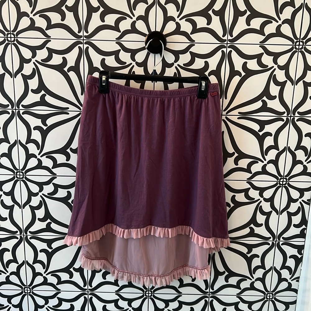 Paul Frank high low skirt with ruffle detail on back, size L, great condition